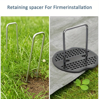 100pcs 50pcs U-shaped Ground Spikes + 50pcs Mat U-shaped Ground Spikes Lawn Ground Covering Nails Outdoor Tent Nails Garden Carpet Nails Anti-grass Ground Nails