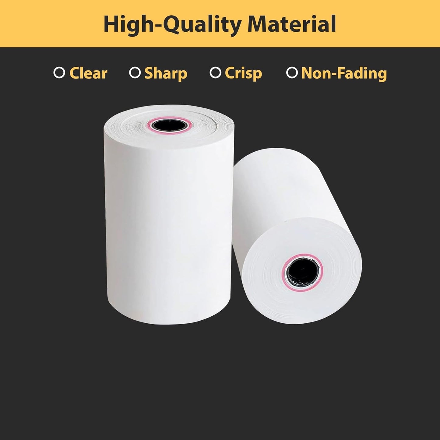 SOUL 57x40mm Thermal Till Rolls – 40-Pack Card Machine Paper Rolls for POS & PDQ Terminals