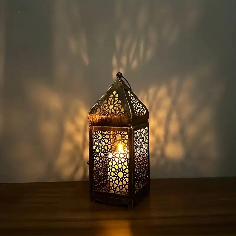 Moroccan-Style Metal Candle Lanterns – Two-Piece Set