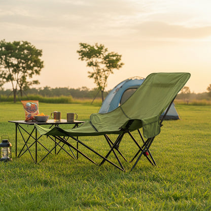 Portable High-Back Moon Chair (Three-Position Adjustment) Seat or Recline, Side Storage Pocket,Foldable Outdoor Chair Camping Picnic Lounger, Midday Rest Fishing Chair, Garden Seat Three Colours Available (Complimentary Storage Bag)