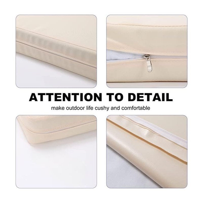 2 Seater Garden Bench Cushion 108x45x6cm – Water-Resistant Polyester Seat Pad, Removable Zip Cover for Outdoor & Indoor Bench