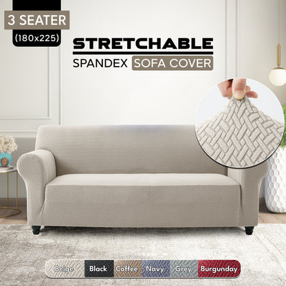 1pc Stretchable Spandex Elastic Sofa Cover – 1, 2, 3 Seater Polyester Spandex Furniture Protector, Anti-Slip Grip & Pet-Friendly, Machine Washable, Perfect for Living Room & Home Decoration
