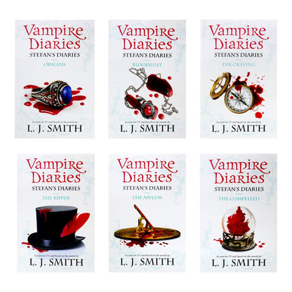 The Complete Collection The Vampire Diaries: Stefan's Diaries 1 to 6 Books Box Set By L.J. Smith (Origins, Bloodlust, The Craving, The Ripper, The Asylum & The Compelled)