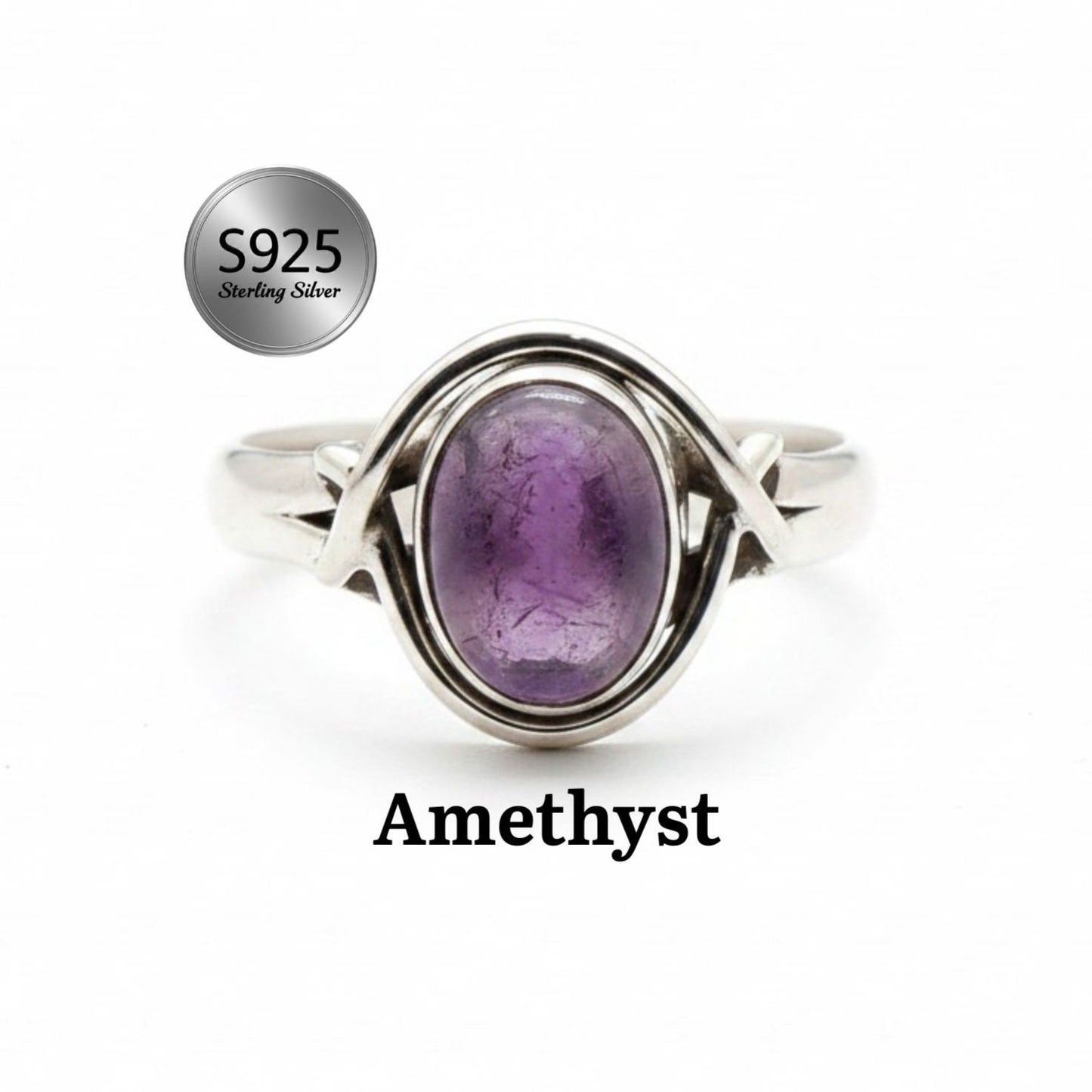 925 Sterling Silver Natural Gemstone Designer Ring~ Natural Gemstone Ring ~ Amethyst, Labradorite, Rainbow Moonstone, Carnelian, Malachite, Gift For Birthday