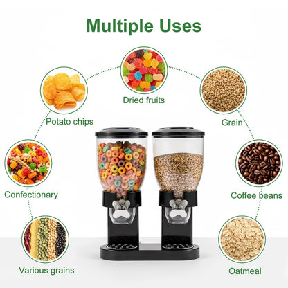 Food Cereal Dispenser, Dry Goods Storage Dispenser, Quick Kitchen Dispenser, Suitable for Corn Chips, Candy, Nuts, Beans, And Other Kitchen Cereals.