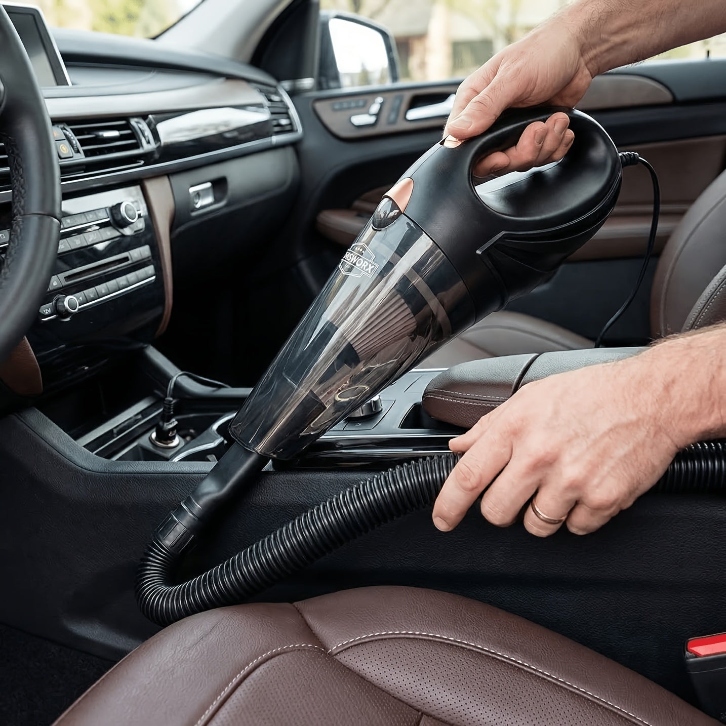 ThisWorx -like Portable Handheld Car Vacuum Cleaner with 4.88meter Cord (Car Plug Plug-In), 4.2KPa Suction, Crevice & Attachments - Mini Vacuum for, RV, Boats,, Travel - Compact Car Accessories Power Vacuum