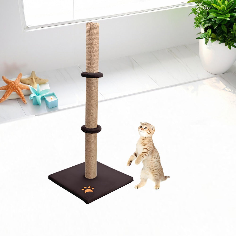 Cat Scratching Post 89 Cm Vertical Cat Tree For Pet Cats Climbing Frame With Soft Plush Carpet-Covered Base And Sisal Pole For Pet Cats