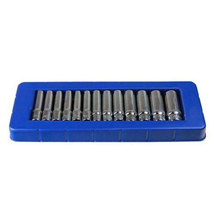 US PRO 13PC 1/4'' DR DEEP SOCKETS 4-14MM Single Hex 6 point Sizes: 4, 4.5, 5, 5.5, 6, 7, 8, 9, 10, 11, 12, 13, 14mm