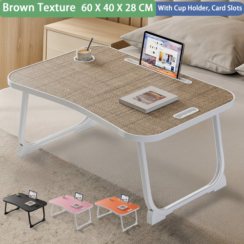 Foldable Laptop Desk, Laptop Bed Table with Foldable Legs And Slots Reading Holder for Eating Breakfast Reading Studying On Couch Sofa Computer Bed Tray, Laptop Stand, Laptop Desk for Bed Dorm Work