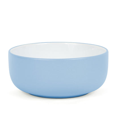 *** NEW *** Waterside 16pcs Pastel 2tone Blue Stoneware Dinner Set; 4 Dinner Plates, side Plates, Deep Bowls and Mugs