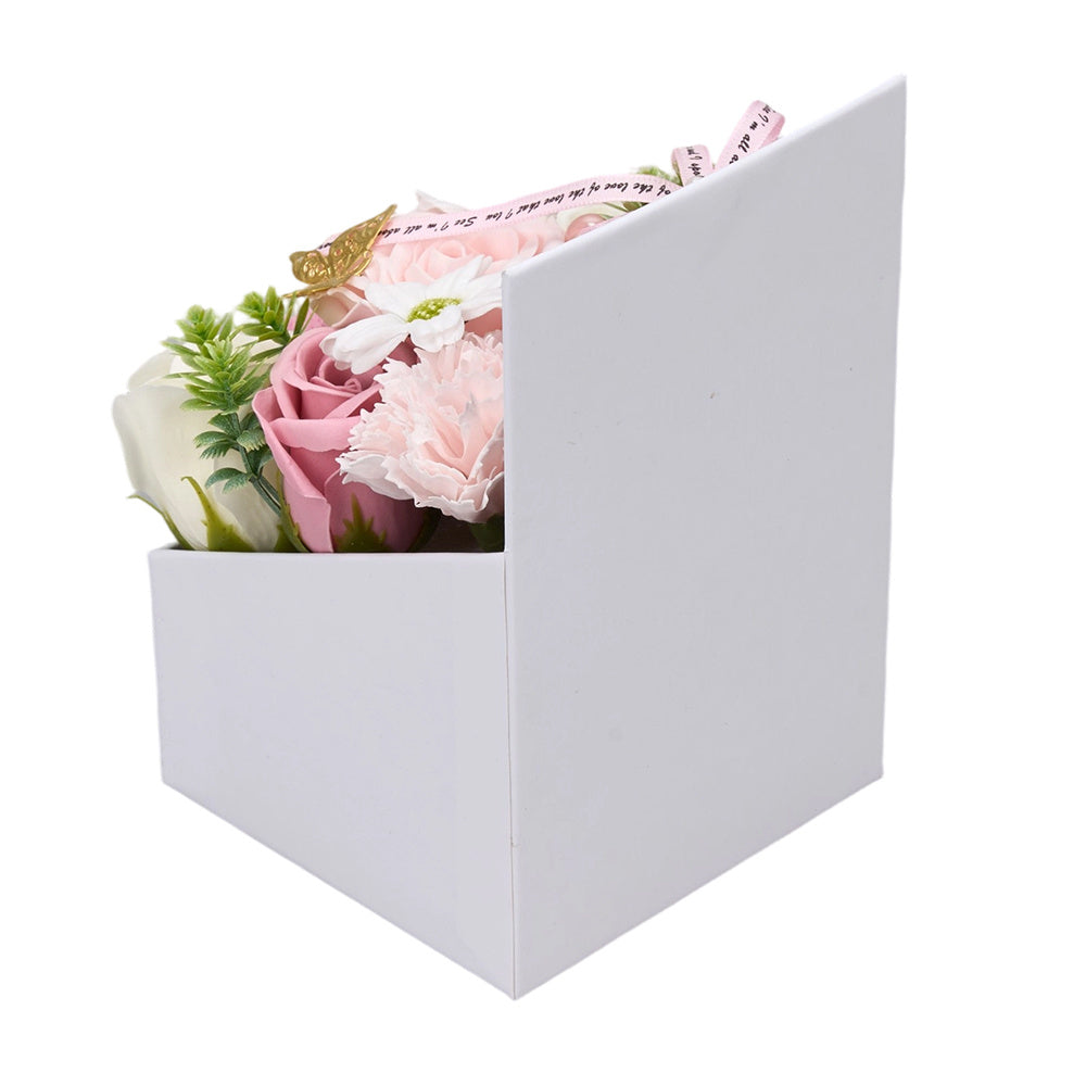 Flower Flower Soap in Gift Box Decorative Soap Artificial Flower Bath Soap for Birthday Valentine'S Day Her Girls Lover Partial soap floral decoration