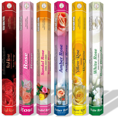 Flute Floral Incense Sticks Variety Pack, 120 Sticks Total, 6 Fragrances, 20 Sticks Each (Images is Just for reference, Real fragrance may different )