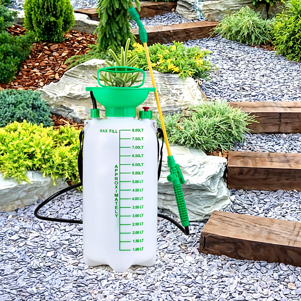 5L/ 8L Green High Pressure Watering Can Manual Shoulder-type Garden Sprayer Pressure Sprayer for Outdoor Plant Pots Lawn Watering
