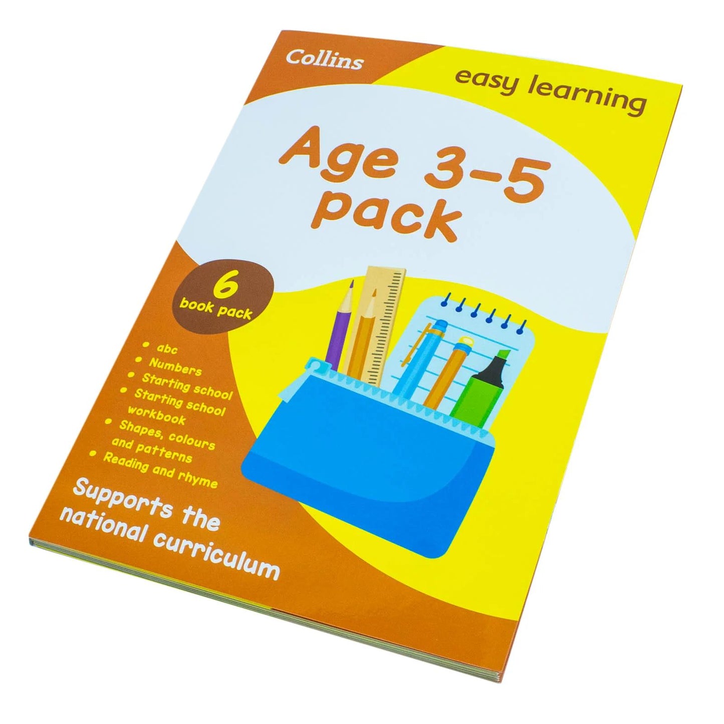 Collins Easy Learning Preschool 6-Book Collection Set for Ages 3–5: Perfect for Home Learning (ABC, Numbers, Starting School, Starting School Workbook, Shapes, Colors & Patterns, Reading & Rhyme)