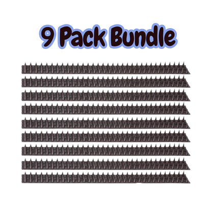 9-Pack Heavy-Duty Bird & Cat Spikes - Outdoor Anti-Climb Fence spikes, Easy Installation No Tools Needed, Weatherproof for Balcony, Patio, Garden, Rooftop - Non-Toxic Animal Deterrent, Patio Security, Durable Strip, Reliable Protection, Pest Control, Prop