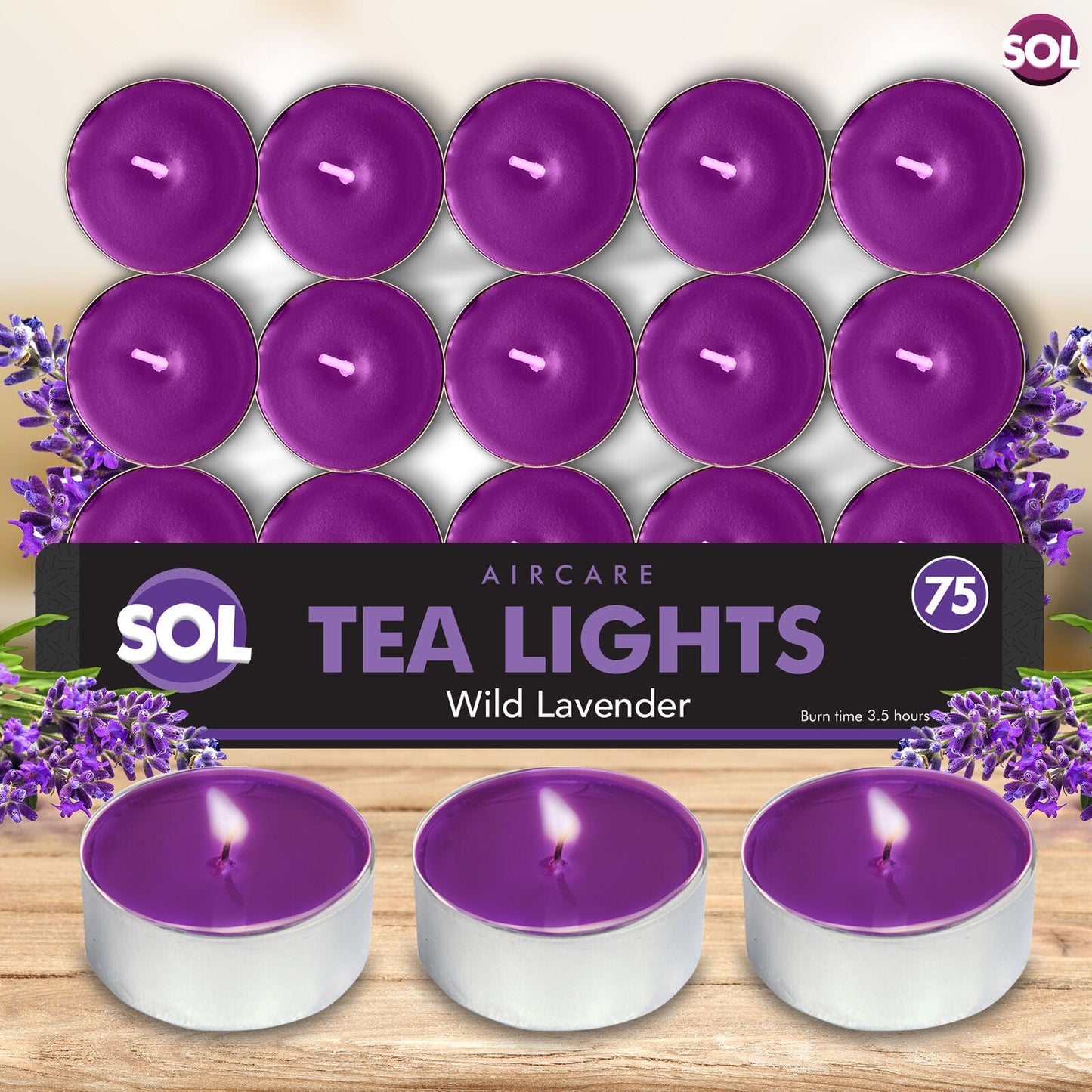 75 Pack Scented Tea Light Candles | Assorted Tealights with 5 Fragrances (Vanilla, Fresh Berries, Peach, Mountain Spring, Lavender) | 4 Hour Burn | Decorative Home & Gift Candle Set