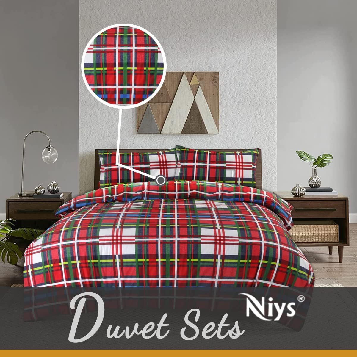 NIYS Bedding Duvet Cover Set in Single, Double and King Size with pillow cases