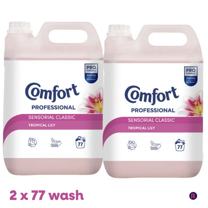 Comfort Pro Fabric Conditioner Fresh Floral 2x4.8L – 154 Washes Bulk Buy Sensorial Classic Softener with Long-Lasting Floral Fragrance | AISE Certified, Concentrated, for Home & Business Laundry