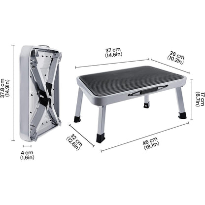 Folding Step, Folding Step Stool, Anti Slip Fold up Stool Caravan Steps Can Support up to 150 Kg for Game Table
