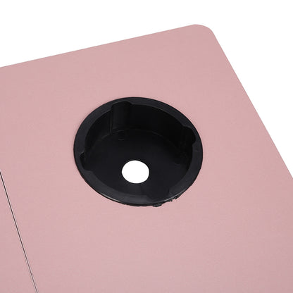 Portable Bed Table Foldable Laptop Desk Breakfast Tray For Bed Couch Folding Notebook Stand Adjustable Lap Desk With Cup Holder Ideal For Working Reading Writing 23.05*12.8*9.45 Inches Pink