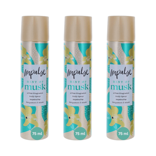 Pack of - 3 Impulse Hint of Musk Body Spray 75ml