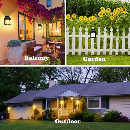 New Style Solar Filament Wall Lamp, 3 Modes, Motion Sensor Outdoor Light, Perfect for Festival Gifts, Weddings, Yard Decorations, Bars, 3500 Lumens, Salons, And Store Displays, Villa Garden Yard IP65 Decorative Sensing Lanterns