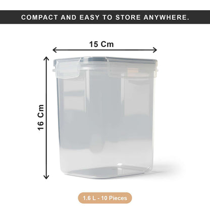 AEX Airtight Food Storage Containers – BPA-Free Plastic Food Storage Containers with 4-Way Lock Lids, Leakproof Dry Food Storage for Cereal, Flour, Sugar & Pasta Stackable Pantry Containers Set Options