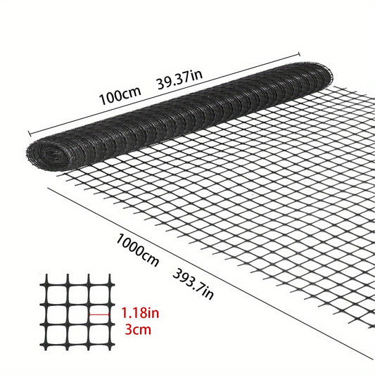 1M X 10M PVC Coated Chicken Mesh Fencing Garden Barrier Plastic Fence Netting