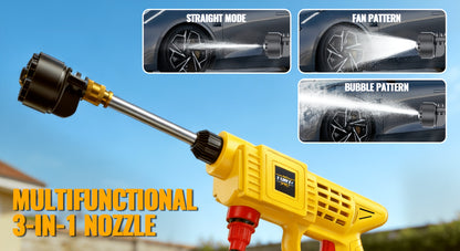 High Pressure Water Gun, Powerful Cleaning Tool for And Gardens, Portable Wireless Electric Cleaning Tool, Ergonomic Design, Durable Plastic, Portable High-Pressure Cleaning Machine for Car/ Fence/ Floor Cleaning And Watering, Is a Great Gift