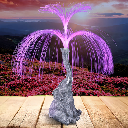 1 Solar Powered Creative Elephant Statue Fountain Light - Perfect for Garden, Lawn, Balcony, Porch, And Pond Decoration, A Unique Gift for Outdoor Lighting