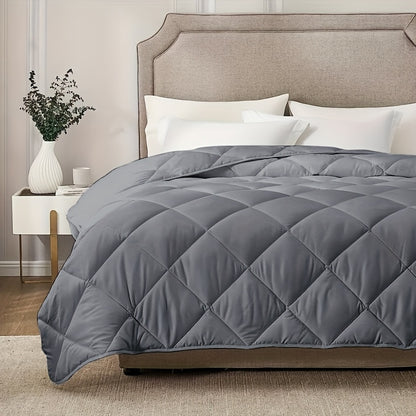Tog 2.5 | 7.5 | 13.5 Grey All-Season Diamond Quilted Duvet Quilt Comforter | All-Season Breathable Lightweight Warm Bedding Comforte for Home Hotel