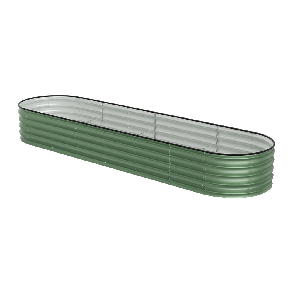 Metal Raised Garden Bed with Climbing Frame – Extra Large Oval Planter Box for Vegetables, Flowers & Herbs | Bottomless Outdoor Garden Bed 160/240/320cm