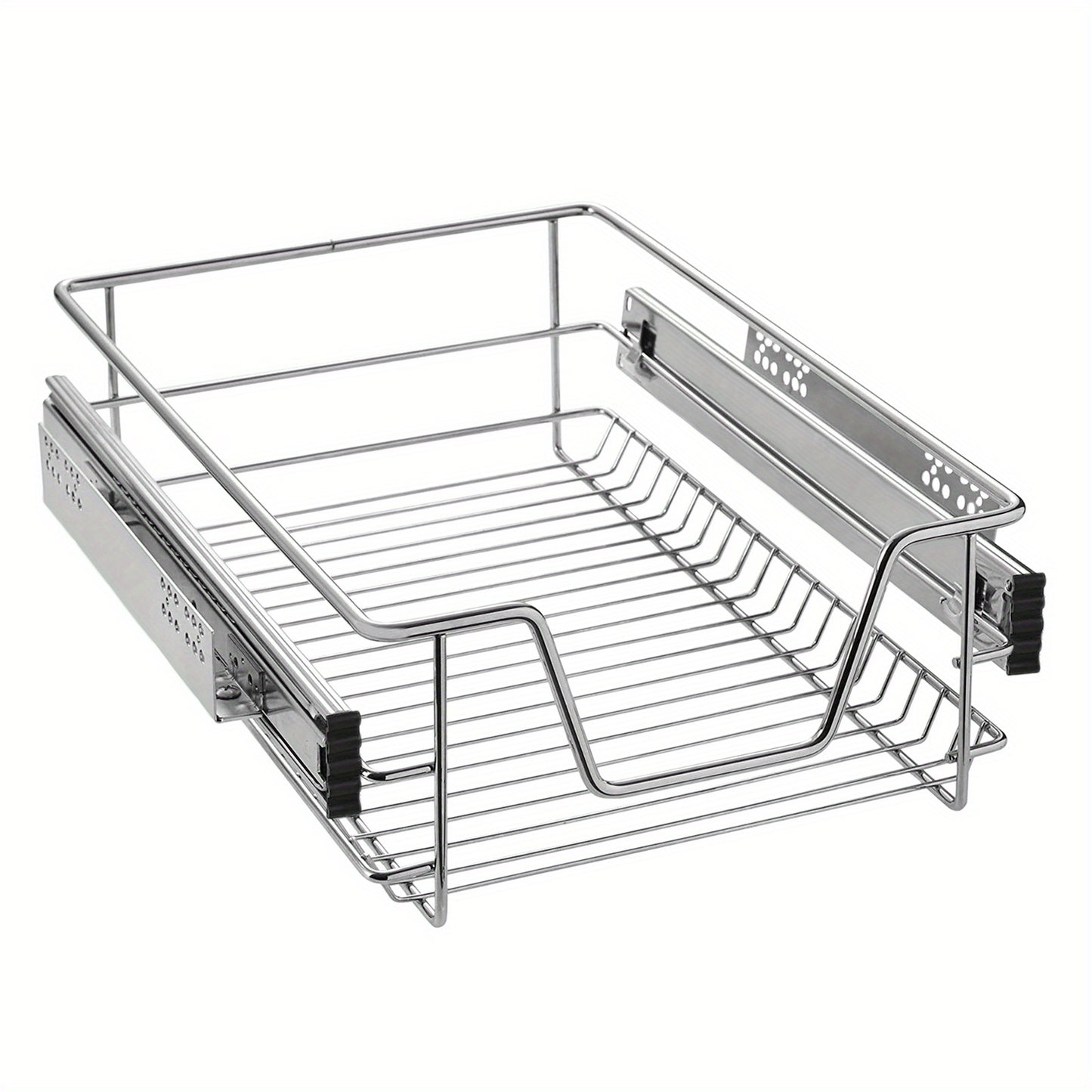 2X Kitchen Drawer Telescopic Drawer Full Extension Kitchen Cabinet Cupboard Pull Out Bedroom Cabinets Load Bearing Basket Pull Out Household Kitchen Shelf