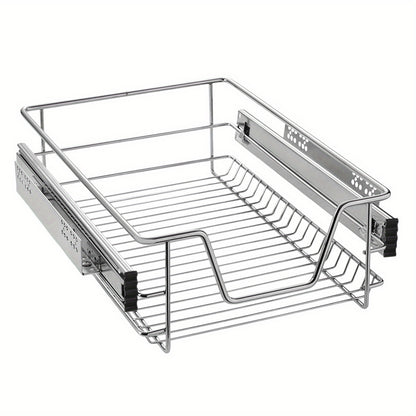 2X Kitchen Drawer Telescopic Drawer Full Extension Kitchen Cabinet Cupboard Pull Out Bedroom Cabinets Load Bearing Basket Pull Out Household Kitchen Shelf