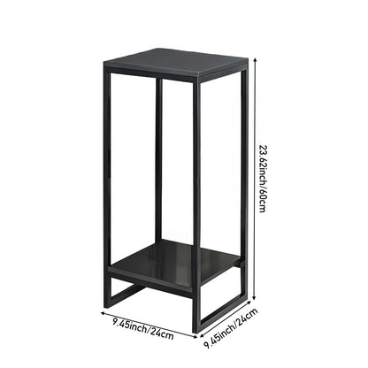 1 Pack, 2-Tier Versatile Metal Plant Stand - Space-Saving Indoor/Outdoor Multi-Layer Potted Plant Rack - Ideal Home Decoration Organizer for Living Room, Balcony, and Bedroom with Sturdy Construction and Easy Assembly - Black/White