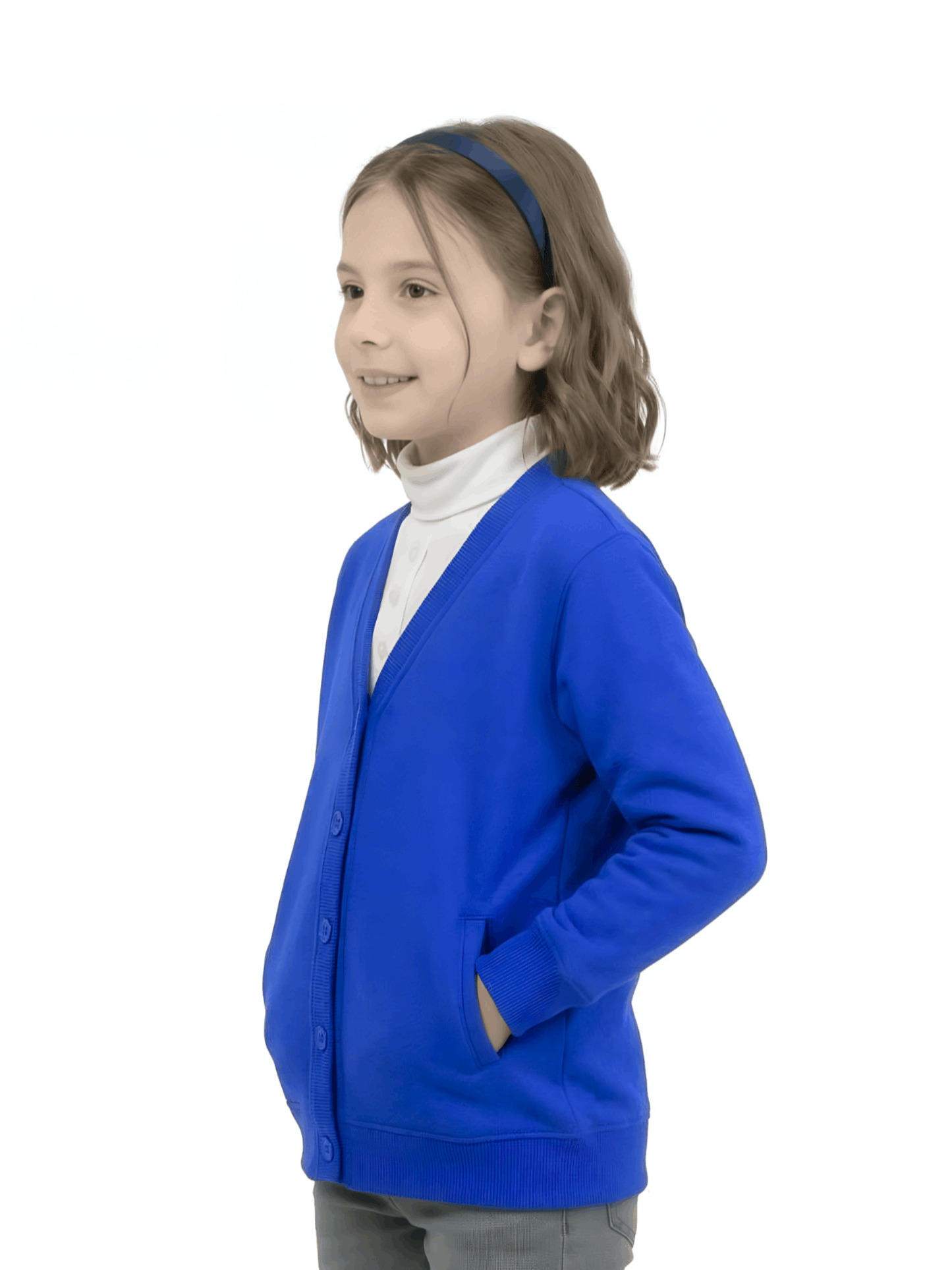 GW CLASSY OUTFIT Girls Button Cardigan Kids School Unifrom Cardigan Fleece Schoolwear Comfortable and Lightweight