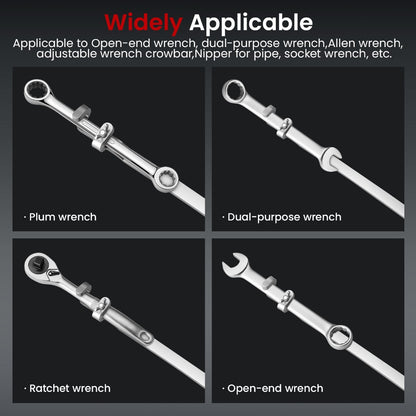 Heavy Duty Wrench Extender Bar Breaker Bar Extension Tube Premium Metal Torque Multiplier for Ratchet Spanner Socket Garage DIY Car Repair