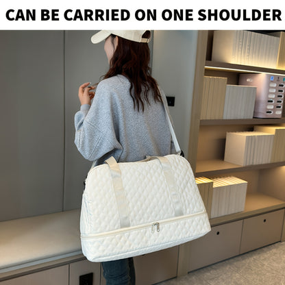 1pc Ultra Light Travel Bag, Extra Large Capacity Embossed Travel Bag, Large Foldable Travel Bag for Women And Men, Valentine's Day Gift