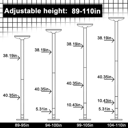 GartistGo Adjustable Height Reinforced Rotating Dance Fitness Pole