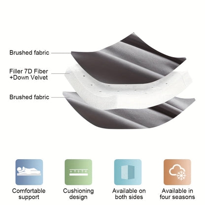 Hotel Quality Mattress Topper 10cm- Ultra-Soft Microfiber, Anti-Shift & Even Weight Distribution, UK Bed Sizes Single/Double/King/Super King, Grey, 1200GSM