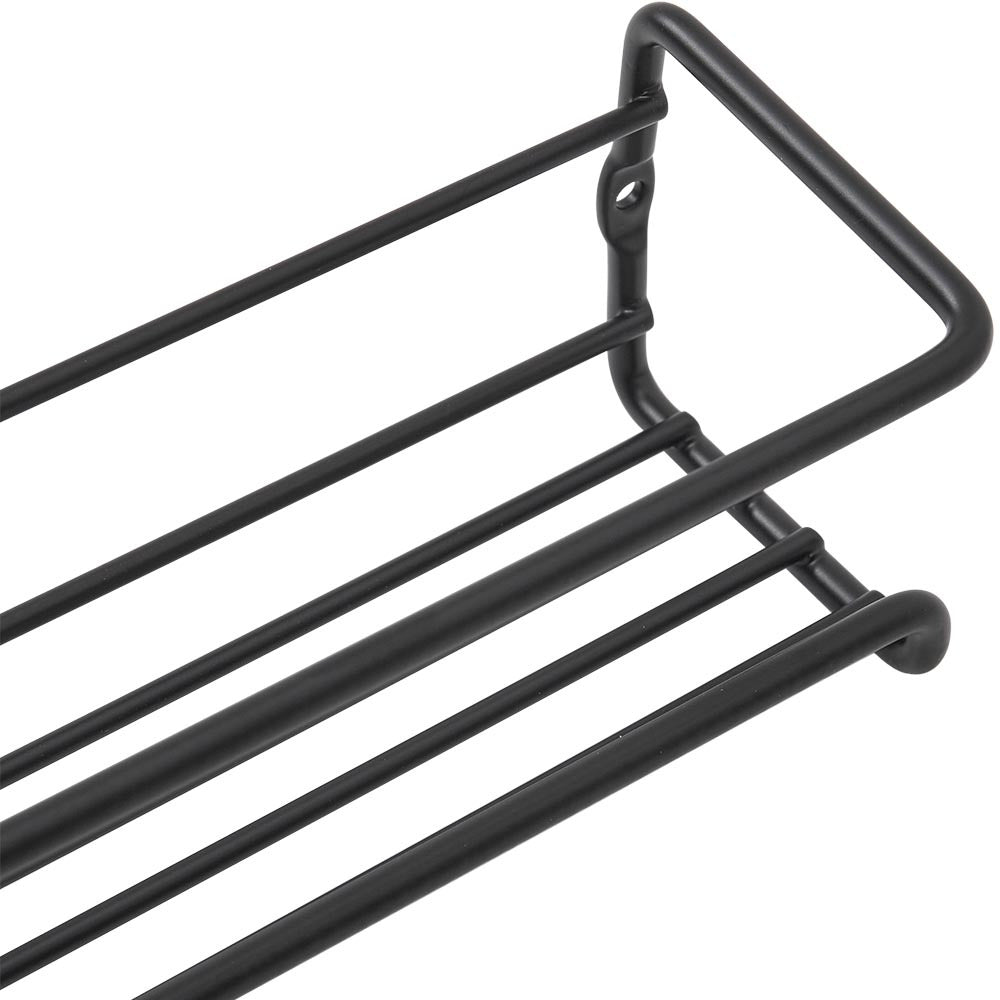 4 pieces, kitchen spice rack combination, no punching seasoning storage rack, metal wall mounted kitchen spice rack, layered storage of spices, seasonings, knives and forks, bathroom toiletries storage rack, cosmetics shelf, black
