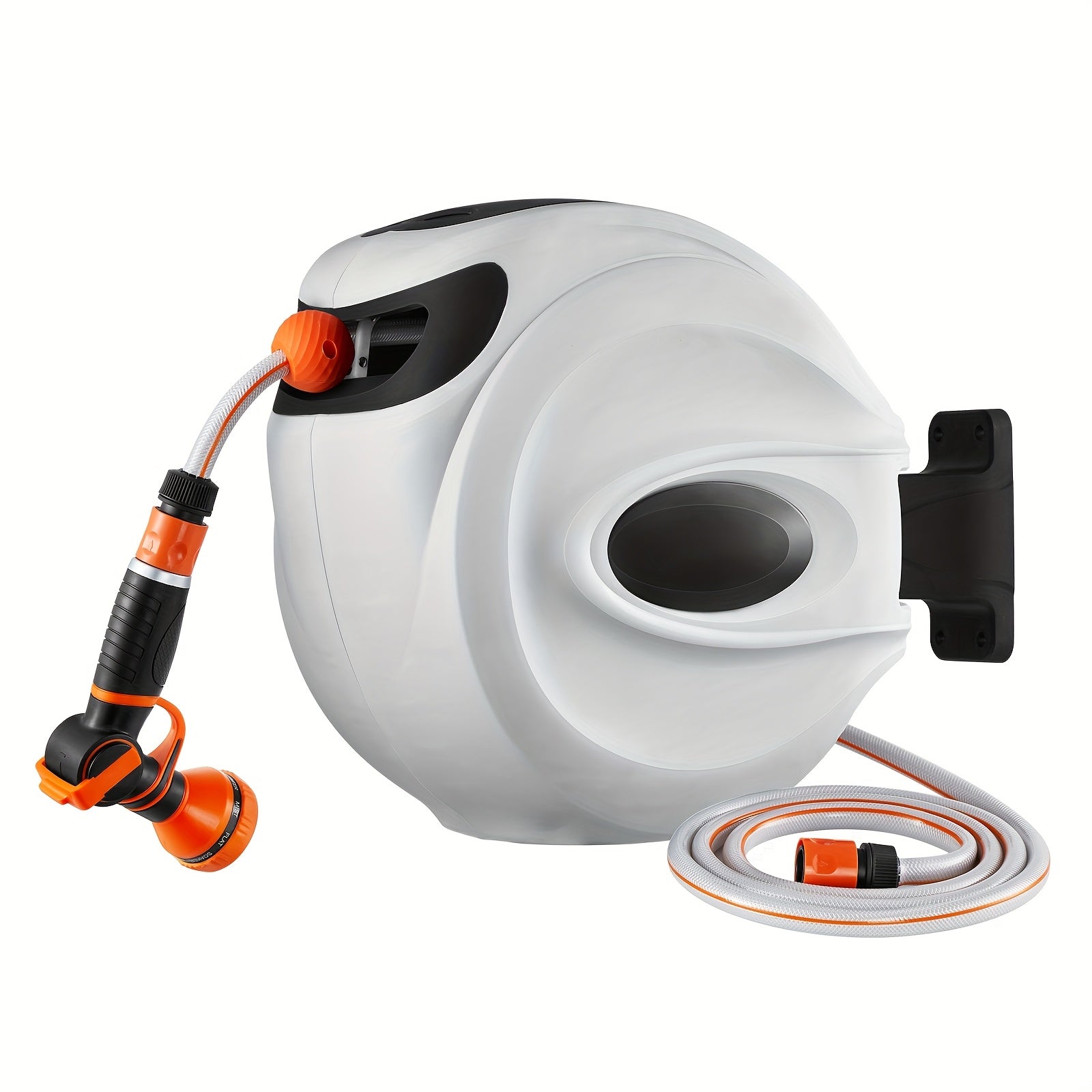 VEVOR Retractable Hose Reel Wall Mounted 180° Swivel | 20m or 25m x 1/2 Inch Garden Water Hose Reel with 2m Lead Hose
