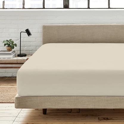 3pcs 40cm Extra Deep Fitted Sheet – Solid Color Soft & Comfortable Bed Sheet with 2pcs Matching Pillowcases, Breathable Fabric Soft Brushed Microfiber Bedding, Machine Washable for Home Bedroom, Hotel