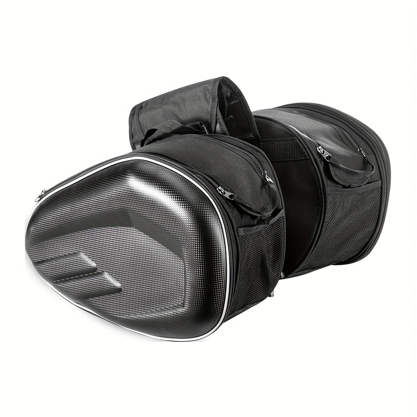 Motorcycle Saddle Bag 36-58L Universal Motorcycle Panniers Side Bags Luggage Cover Expandable Capacity