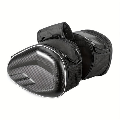Motorcycle Saddle Bag 36-58L Universal Motorcycle Panniers Side Bags Luggage Cover Expandable Capacity