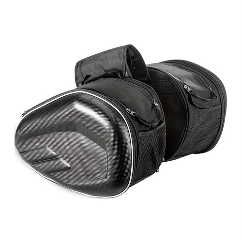 Motorcycle Saddle Bag 36-58L Universal Motorcycle Panniers Side Bags Luggage Cover Expandable Capacity