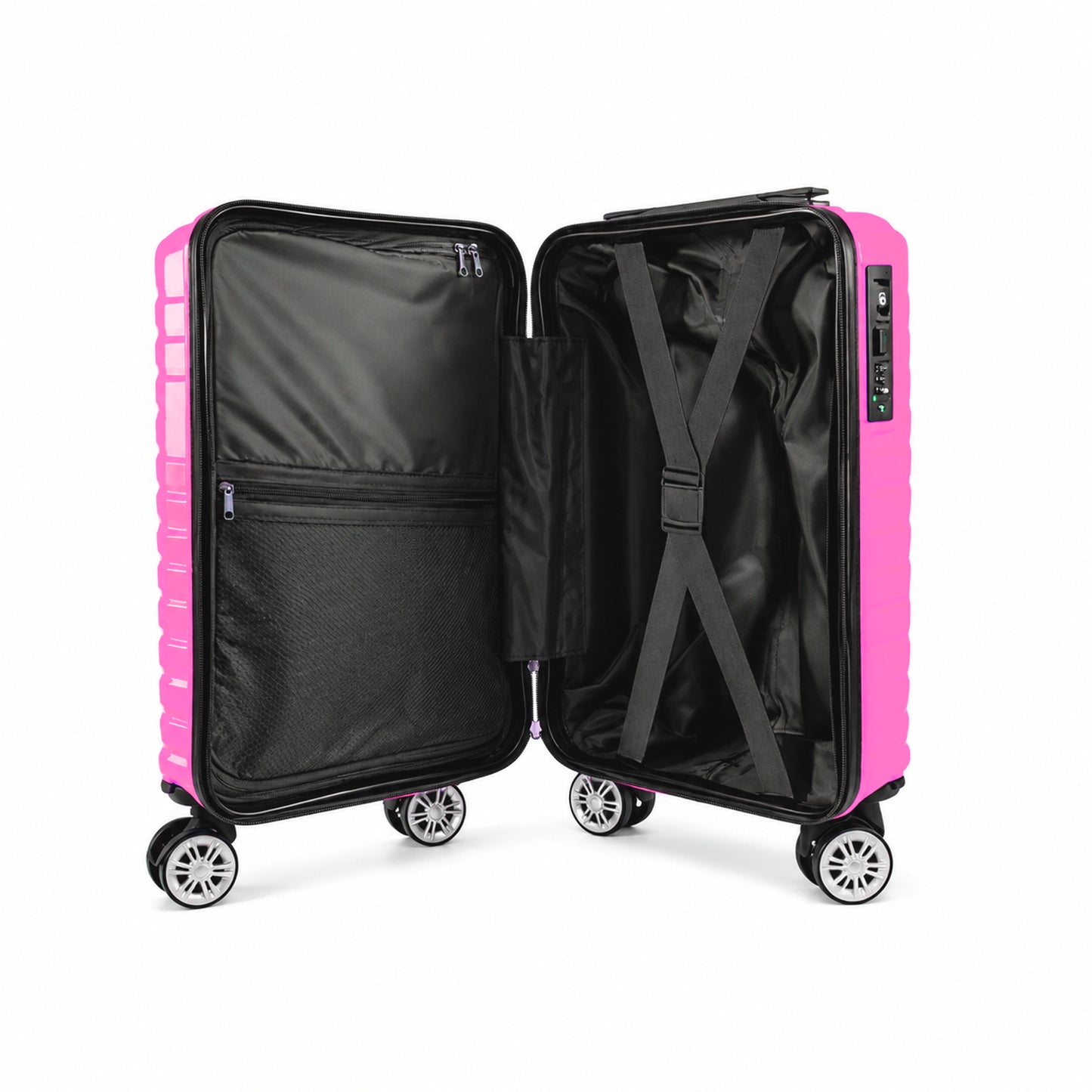 Direct Luggage Underseat Cabin Case 40 x 25 x 20 cm RyanAir Approved Size with Combination Lock and Detachable 360° Wheels T-HC-US-1627