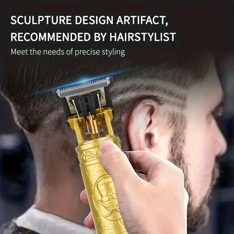 1/2pcs - Professional Cordless Men's Electric Shaver, Hair Clipper, Beard Trimmer, Set - USB Rechargeable, Precision Cutting, Durable Lithium Battery, Hair/beard Trimmer Set with Accessory Limit Comb, Suitable for All Styling Needs