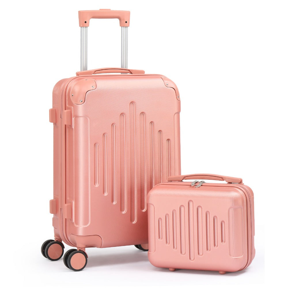 2-Piece Hard Shell Spinner Suitcase Set 20" & 12" – Lightweight Portable Travel Luggage with 360° Spinner Wheels, Cabin & Personal Item Size | Free UK Delivery