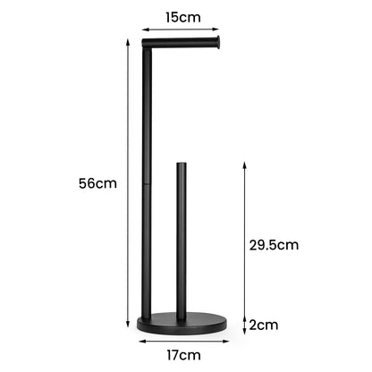 Toilet Roll Holder Free Standing Paper Stand with Freestanding Tissue Roll